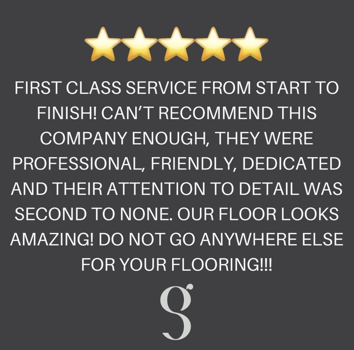 GreyspaceFloors's tweet photo. We’re so appreciative of customers who take the time to leave reviews of their experience.

Head over to Google to view all our 5 ⭐️ reviews. https://t.co/uaXXMCwm5o