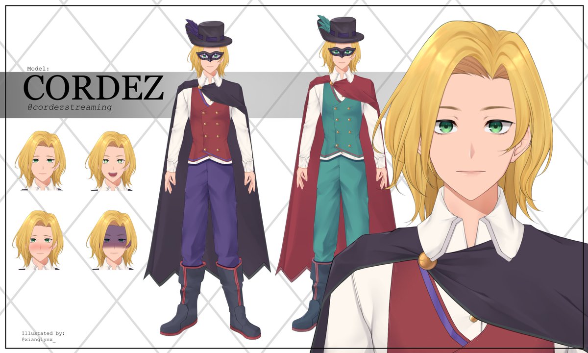 Check out this AMAZING model made for me by <a href="/xianglynx_/">Xiangling</a> !!!!!

I'm gonna try to rig it myself, which should be fun but also very time-consuming lol, so keep an eye out for updates on that! #Vtubers #VtubersEN