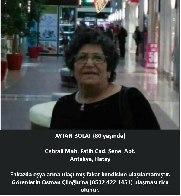 drydnmz's tweet photo. #hataydeprem #şenelapartmanı #yardım #kayiparaniyor @ProfDemirtas @ahbap @AKUT_Dernegi ‼️‼️ https://t.co/T3KsBrHSfT