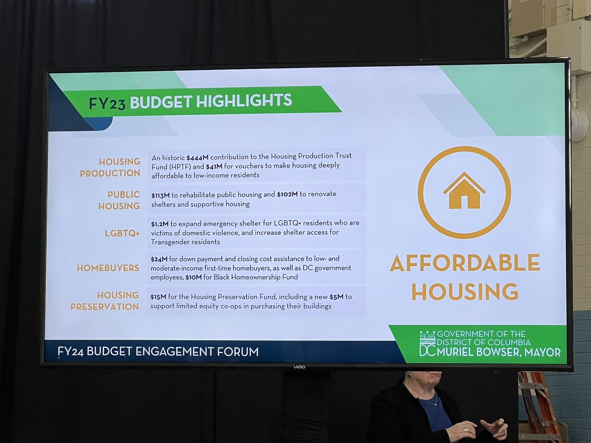 sugamamatweets's tweet photo. Key presentations from the Deputy Mayors in the three areas: 1) thriving people, 2) successful businesses, and 3) opportunity rich neighborhoods. @MayorBowser #BudgetForum #Fairshot @dcpave https://t.co/kJ1pBlDfl5