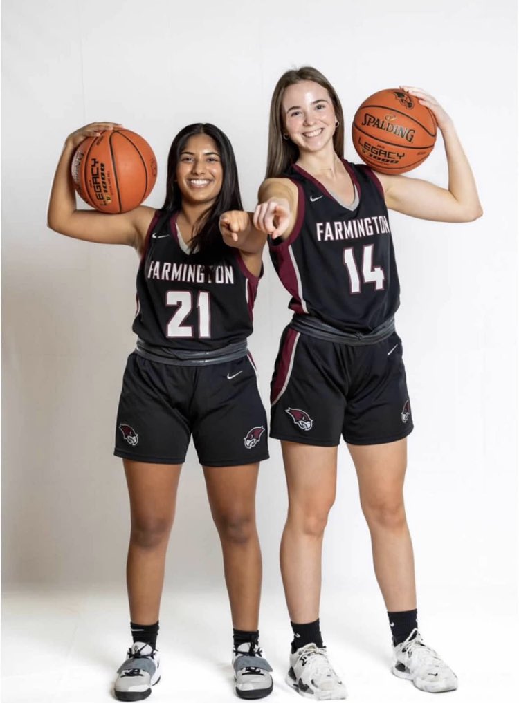 SENIOR NIGHT MONDAY!! 
Abby and Anita started playing together in 5th grade. And 7 years later, they play together for the last time in the FHS gym (regular season).

3:45 Freshmen
5:15 JV
7:00 Varsity  
Ceremony to honor senior players and managers starts at 6:45pm