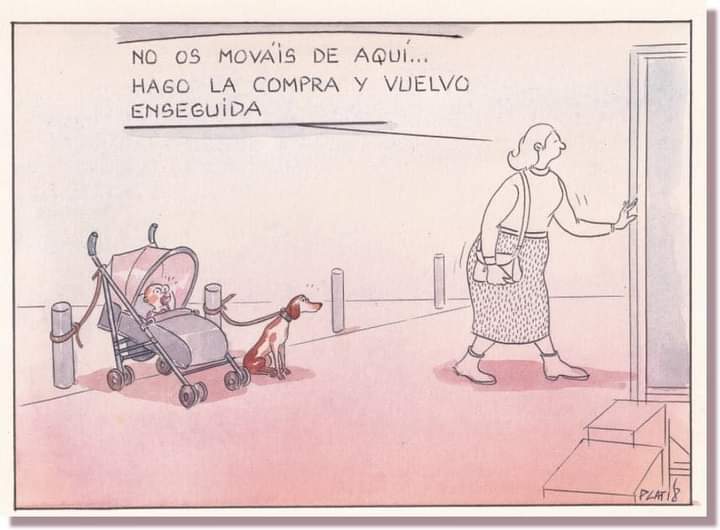 ¿Qué te sugiere esta imagen? ¿Crees que realmente alguien dejaría a un bebé fuera? ¿Y por qué a un perro sí? ¿Cuál es la diferencia?

Si eres docente inscríbete en el taller online y gratuito  "Ética en el Aula" 
➡️ animal-ethics.org/formulario-eti…
Viñeta: <a href="/pacocatt/">Paco Catalán.</a>