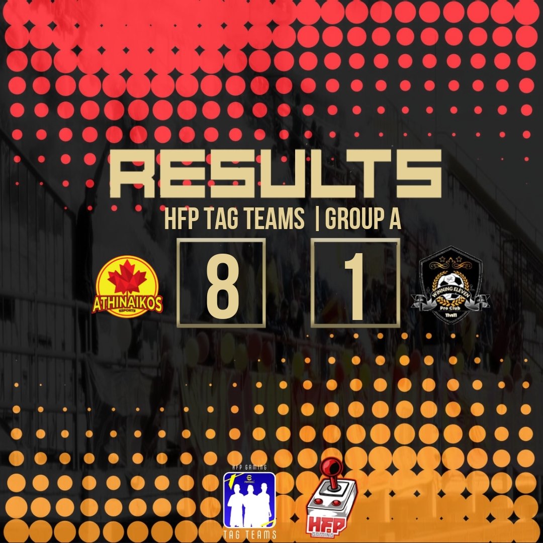 🍁 Το 2/2 στα έκανε χτες ο Αθηναϊκός μας για το πρωτάθλημα Tag Teams της HFP Gaming - Esports Leagues .
🍁 Με τους 3 βαθμούς απέναντι στους Ισπανούς της Winning Eleven παραμείναμε στην 1η θέση του Α ομίλου.

#WeAreAthinaikos #GialloRossi_Familia
