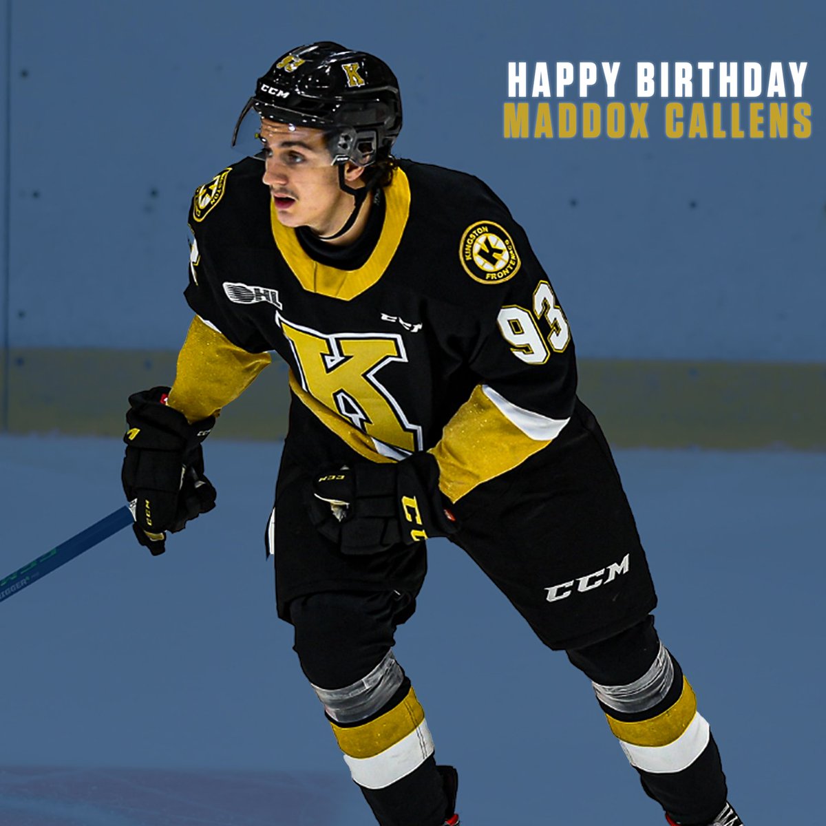 Sending our best wishes to @MaddoxCallens on his 20th birthday today! 🎉

#WDSE #FrontsHockey #OHL #Hockey #MaddoxCallens