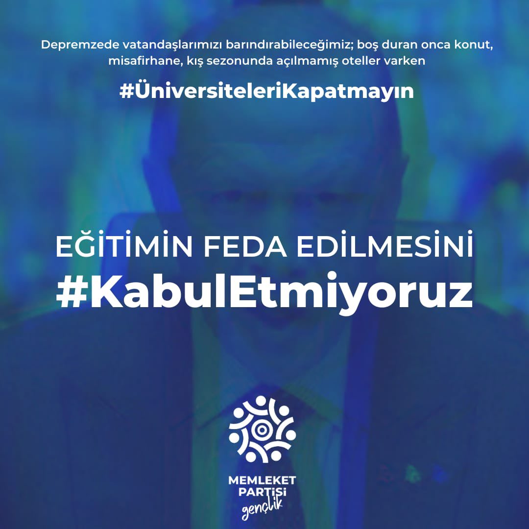 #Uzaktan eğitim istemiyoruz, 

Üniversiteleri kapatmanızı #kabuletmiyoruz!