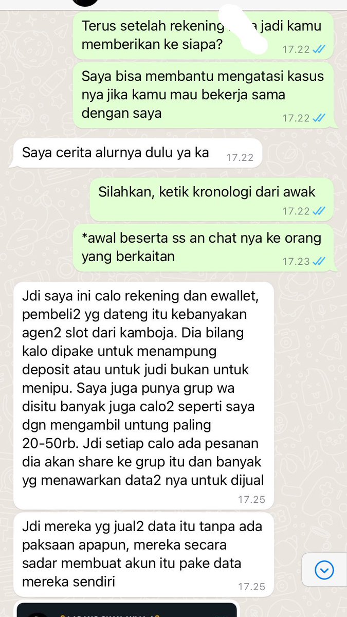 - setelah pelaku utama 1 haru tersebut melancarkan aksinya beliau mendapat kurang lebih 15-20jt rupiah dalam 1 ktp yang Telah disalahgunakan tersebut#l
- setelah itu pelaku utama hilangkan jejak dan mulai membeli ktp orang lain lagi sebagai sasaran nya