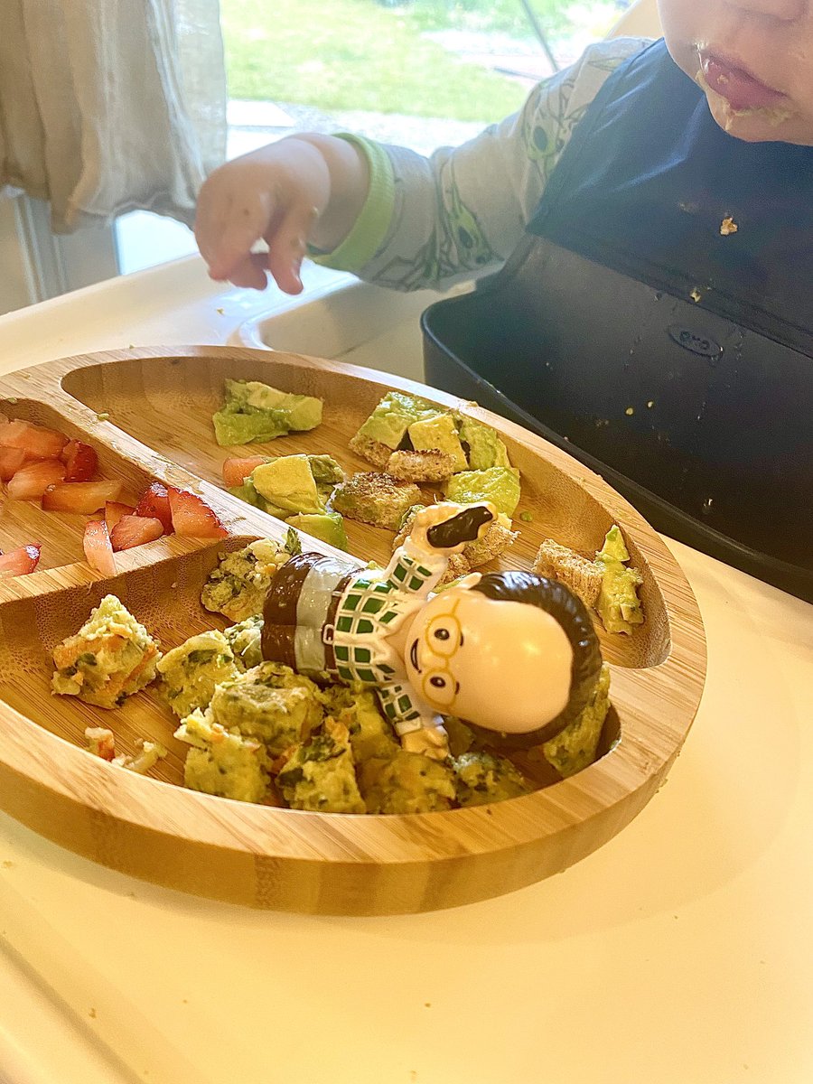 bhenley13's tweet photo. ⁦@IJasonAlexander⁩ My one year old is such a big fan that he insisted on bringing you with him to breakfast this morning https://t.co/69BUjXymoI