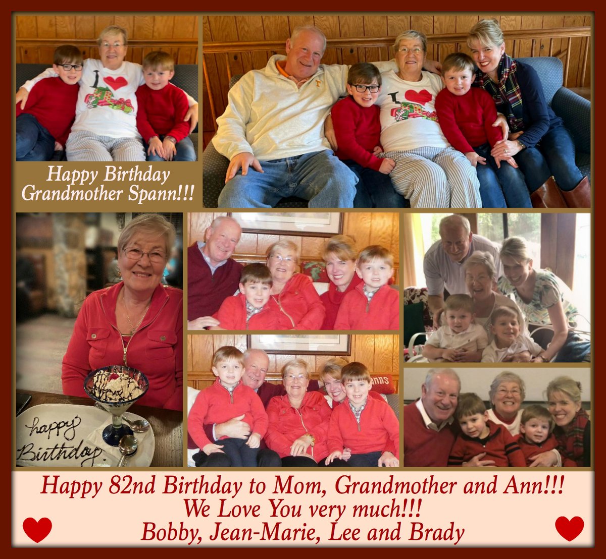BSpann30's tweet photo. Happy 82nd Birthday to Mom, Grandmother and Ann!!!  We Love You very much!!!

Bobby, Jean-Marie, Lee and Brady
@JeanMarieforKY https://t.co/INfXti2fZa