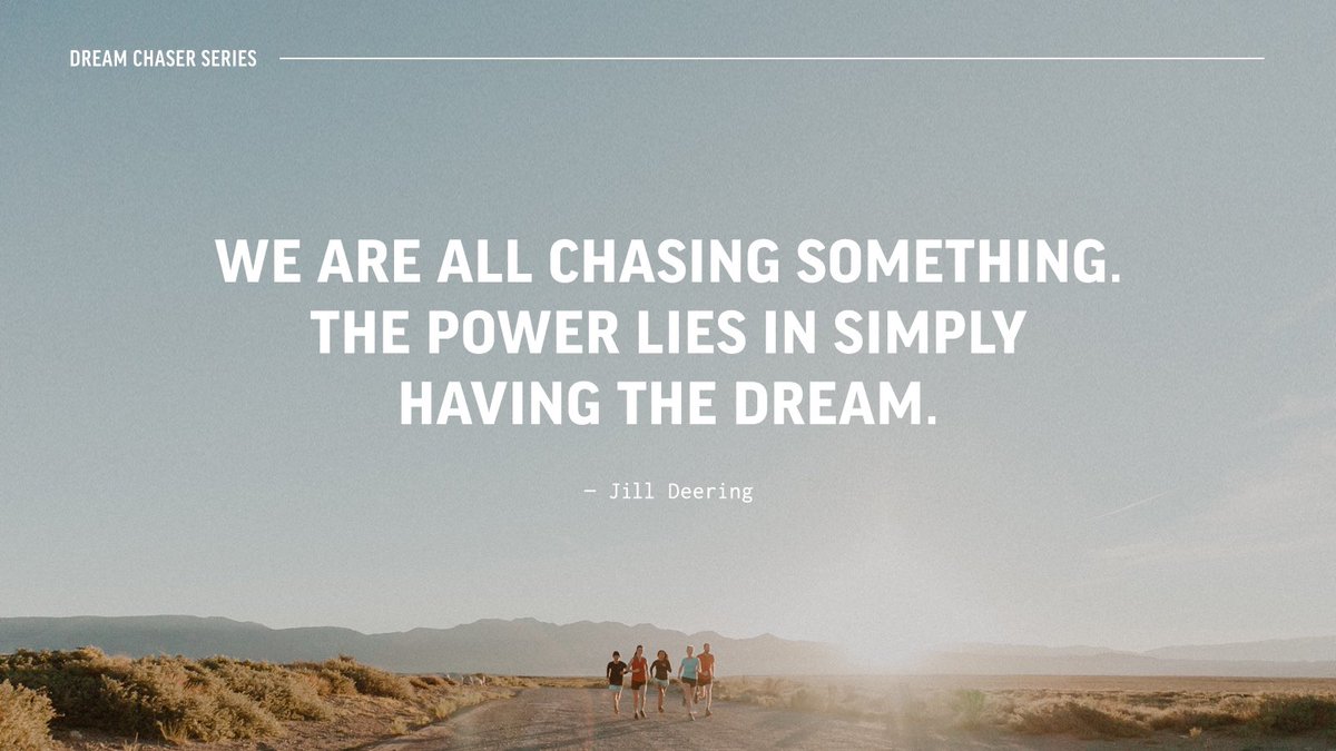 runinrabbit's tweet photo. What does chasing a dream mean to you? In our Dream Chaser Series, we explore answers from runners who dream on their own terms. Follow the stories all year long: https://t.co/r3dZhE1MT4 https://t.co/57EdiPh2le