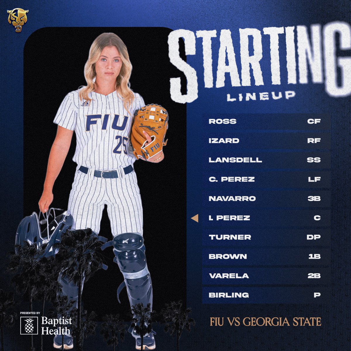 𝐒𝐚𝐭𝐮𝐫𝐝𝐚𝐲 𝐀𝐟𝐭𝐞𝐫𝐧𝐨𝐨𝐧 𝐎𝐩𝐞𝐧𝐞𝐫 𝐒𝐭𝐚𝐫𝐭𝐞𝐫𝐬🥎🌴
vs. Georgia State

𝙋𝙧𝙚𝙨𝙚𝙣𝙩𝙚𝙙 𝙗𝙮 
<a href="/BaptistHealthSF/">Baptist Health</a>

#PawsUp🐾