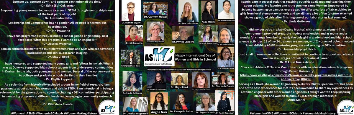 What an honor to share the space with such incredible #WomenInASMB on International Women and Girls in Science Day 2023! Thank you @amsocmatbio! @uamshealth #WomenInSTEM #WomenInECMatrix #WomenMakingHistory