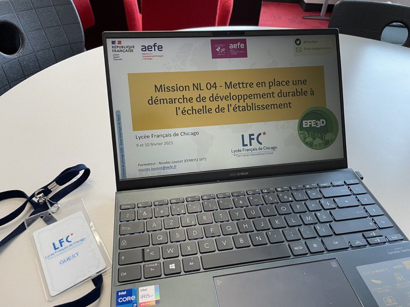 IRF_AEFE_ZAN's tweet photo. [Accompagnement pédagogique #AEFE #ZAN 🇨🇦🇺🇸] #EDD @Efe3dZan
 
🌊 Accompagnement établissement en démarche de développement durable 🌳

> EcoComité #CESCE #COPIL
> #projets #ODD
> #écodélégués
> Labellisation #EFE3D

Formateur : @Nicolas_Louisot
 🏫 @lyceechicago 
 📆 09-10/02 https://t.co/qplnx0eSF9