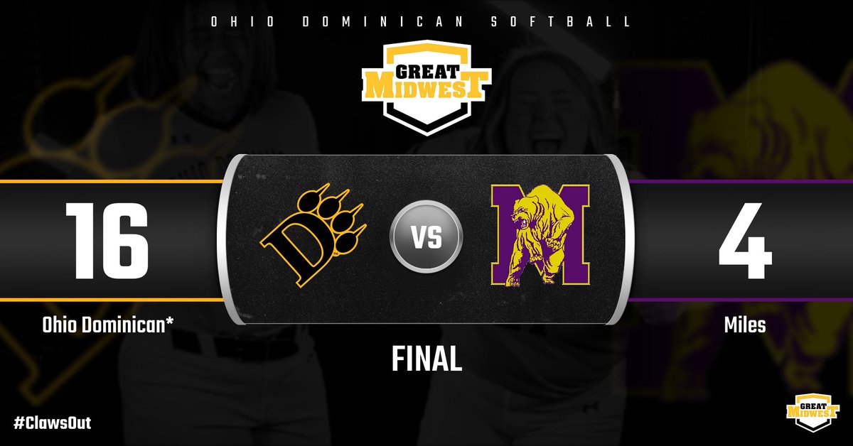SB I PANTHERS WIN!! <a href="/ODU_Softball/">Ohio Dominican Softball</a> picks up their first win of the season, 16-4 over Miles. Anna Darrah and Olivia Congleton each had two homeruns! #ClawsOut 

Game 2 starts at 3:00 PM!