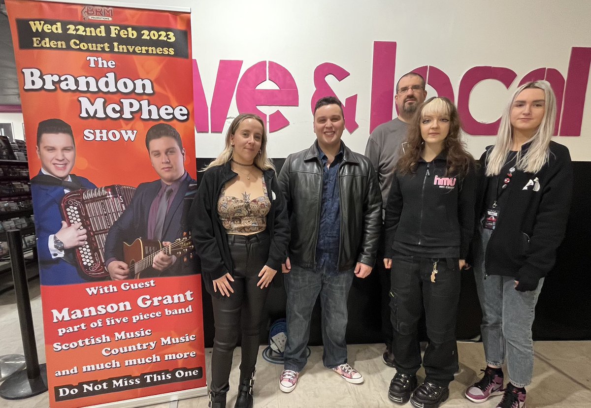 It was great to promote my Eden Court Theatre show on the 22nd February in HMV Inverness this afternoon. Thank you to everyone that came along. #livelocallovelocal #hmv #HMVrecordshop  @hmvInverness