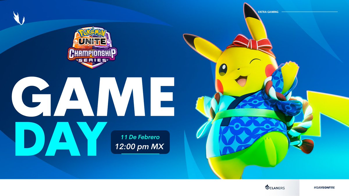 #POKEMONUNITE | GAME DAY ⚔️

¡Esto se va a poner bueno! 🔥

Hoy, en punto de las 12:00 🇲🇽nuestra escuadra jugará la final mensual de la <a href="/UniteLATAM/">Pokémon UNITE Championship Series LATAM</a> y están más que listos para llevarse la victoria😈

#GAMEONFIRE🔥 #GOVATRA 💙