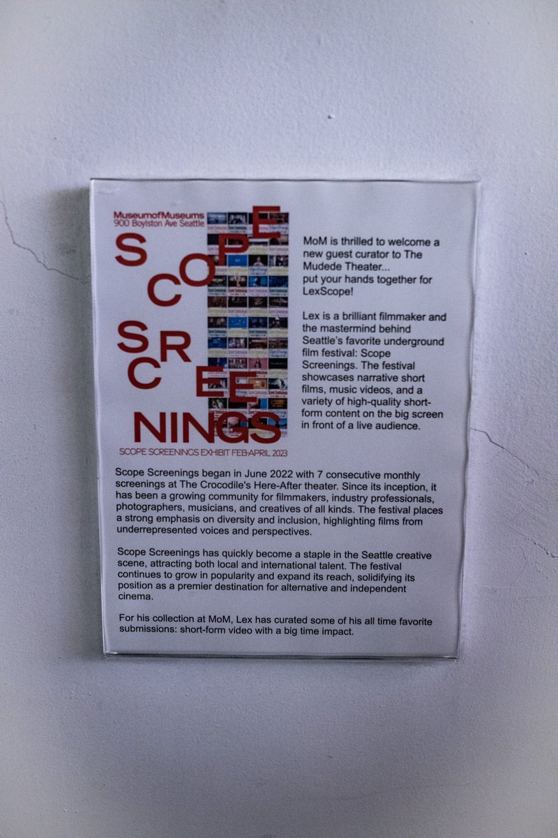 scopelex's tweet photo. yo yo Feb 20th we throwin a Scope Screenings Soirée @ the Museum of Museums 2 celebrate the opening of the Scope Screenings Exhibit 🤩🥂
discounted early bird bird Tix:
https://t.co/v9eBxQ9mcf
#lexscope #seattle #artmuseum https://t.co/zYbGWdJlNN