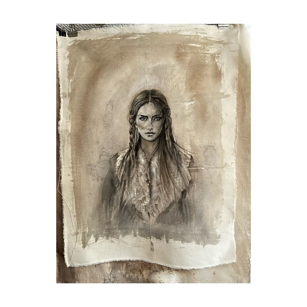 She’s finished.
The original is available to buy but I’ll also be doing a run of limited edition prints 

#art #picoftheday #artistsontwitter 

quietthunder.co.uk/products/my-qu…