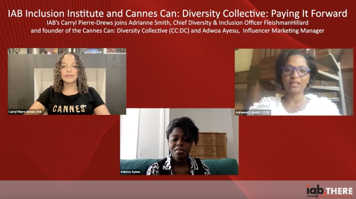 IAB (@iab) on Twitter photo #BlackHistoryMonth #FlashbackFriday: check out our #IABThere episode “Paying It Forward” with #IAB’s CMO <a href="/CarrylPierre/">Carryl Pierre</a>, founder of the Cannes Can: Diversity Collective (CC:DC) <a href="/AdrianneCSmith/">Adrianne C Smith</a>, and influencer marketing manager Adwoa Ayesu: bit.ly/3E12nwo #BlackHistoryMonth #FlashbackFriday: check out our #IABThere episode “Paying It Forward” with #IAB’s CMO <a href="/CarrylPierre/">Carryl Pierre</a>, founder of the Cannes Can: Diversity Collective (CC:DC) <a href="/AdrianneCSmith/">Adrianne C Smith</a>, and influencer marketing manager Adwoa Ayesu: bit.ly/3E12nwo