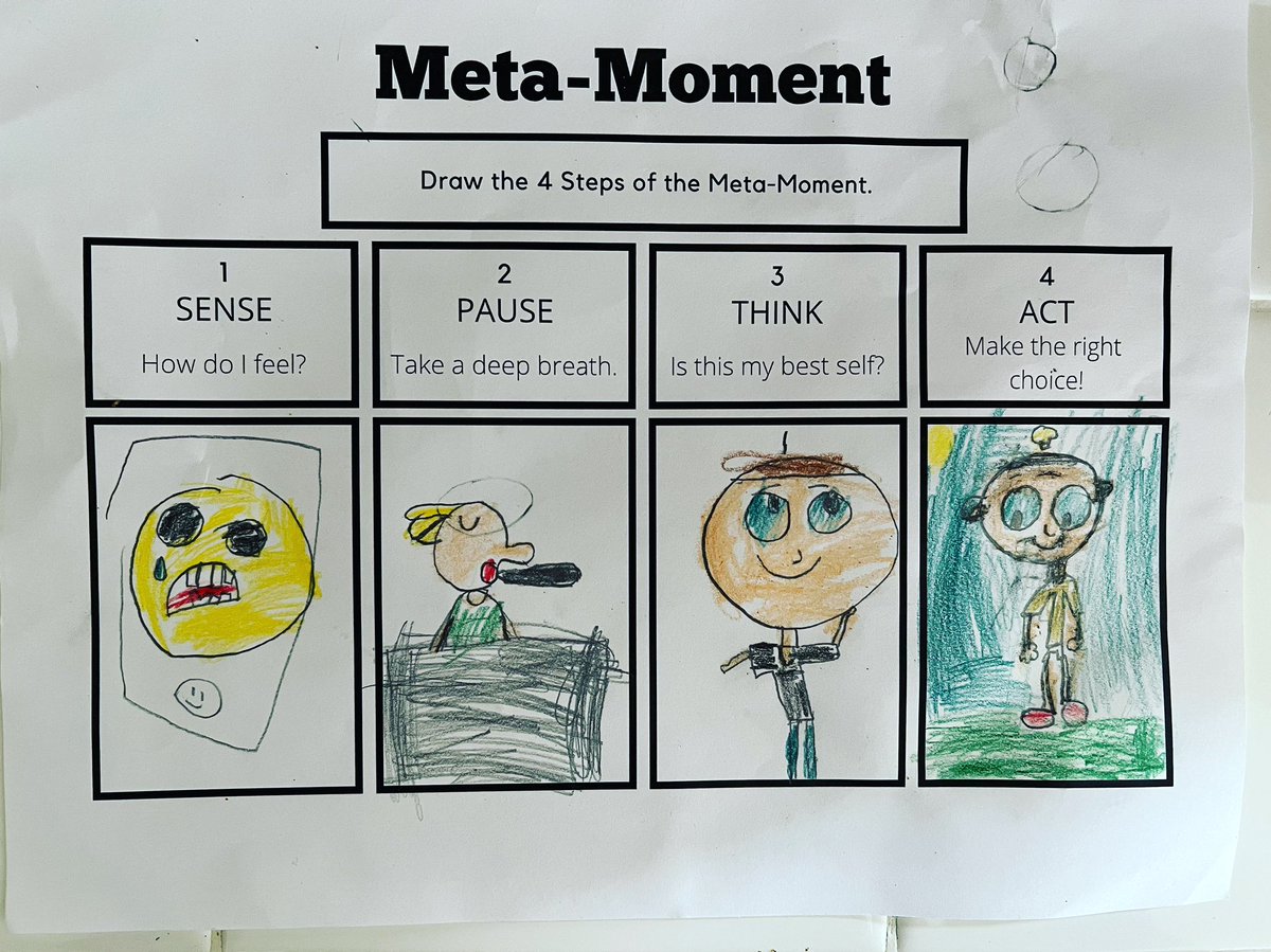 MszDanahy's tweet photo. So grateful for the RULER curriculum our district adopted. I see my students using the tools, my kids’ friends using them during sports and my own kids use them daily!

This is my 1st grade son’s illustration of a Meta-Moment❤️

@marcbrackett Thank you for this work! https://t.co/0pZbmDRHfh