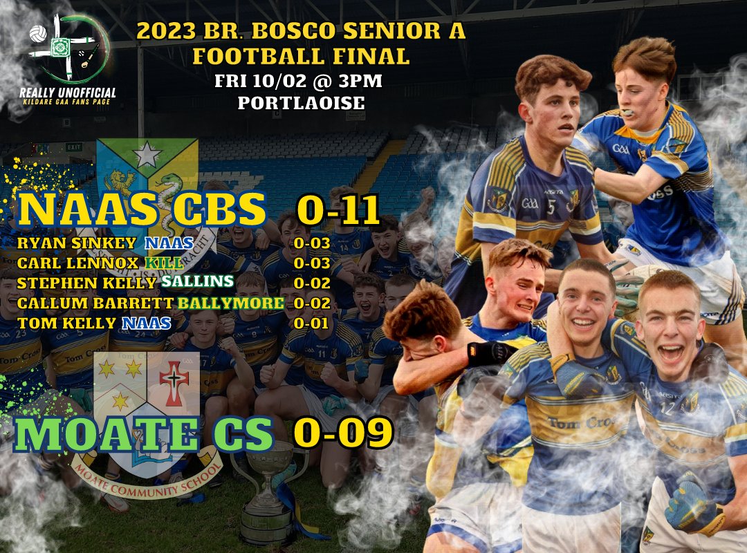 KildareFan2025's tweet photo. What a brilliant system they have at @CBSNaas to consistently produce quality teams from local clubs. Four titles in six years for the current All-Ireland champions and they look to have another serious bunch of lads here. This is exciting for the future of Kildare football!! https://t.co/E9apjaMhUx