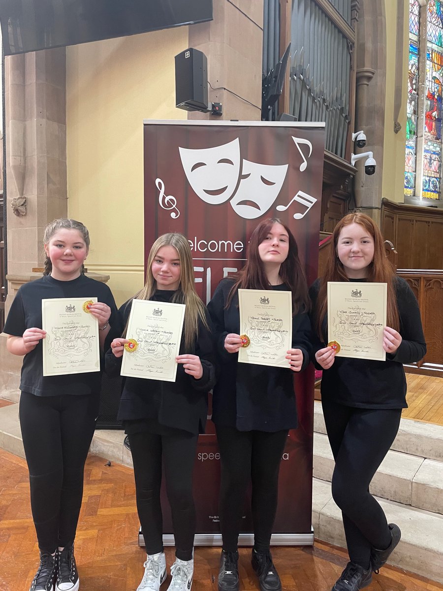 St Genevieve’s Drama (@stgensdrama) on Twitter photo Congratulations to Cara Connelly, Lucia Watson, Niamh McGuinness and Grace Taggart who won 1st place in the Senior Group Improvisation at the Belfast Speech and Drama Festival. <a href="/_stgens/">St. Genevieve's</a> 🎭🏆 Congratulations to Cara Connelly, Lucia Watson, Niamh McGuinness and Grace Taggart who won 1st place in the Senior Group Improvisation at the Belfast Speech and Drama Festival. <a href="/_stgens/">St. Genevieve's</a> 🎭🏆