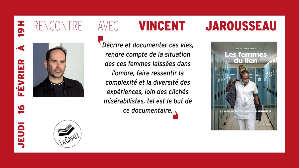 Une soirée à noter dans vos agendas ! Nous sommes ravis de recevoir <a href="/VinceJarousseau/">Vincent Jarousseau</a> jeudi 16 février pour une rencontre autour du livre « Les femmes du lien », récit choral autour de 8 femmes qui mêle #romanphoto, documentaire et #BD. 
Publié par <a href="/les_arenes/">Éditions Les Arènes</a>