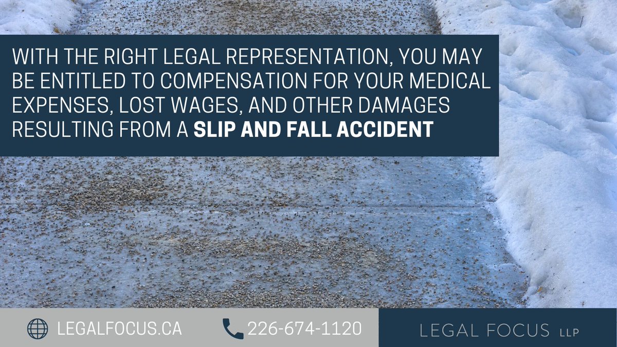 LegalFocusLLP's tweet photo. Injured❓

With the right legal representation, you may be entitled to compensation for your medical expenses, lost wages, and other damages resulting from a slip and fall accident

👉Book an appointment today, Legal Focus services clients across #Ontario.

#yqg  #lawyer https://t.co/E7OPr9VbkF