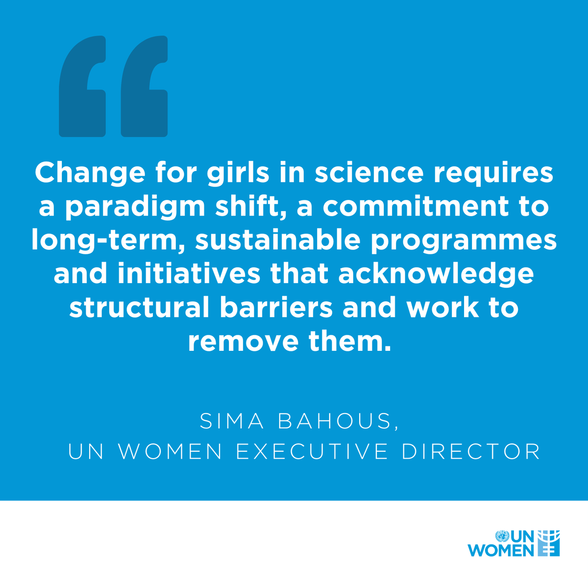 unwomenchief's tweet photo. When young women consider careers in #STEM they too often find themselves unwelcomed. 

Reversing this requires our commitment to acknowledge structural barriers and work to remove them. 

My statement on #WomeninScience day: https://t.co/a1wGCDv3vH https://t.co/s1DClw3wO1