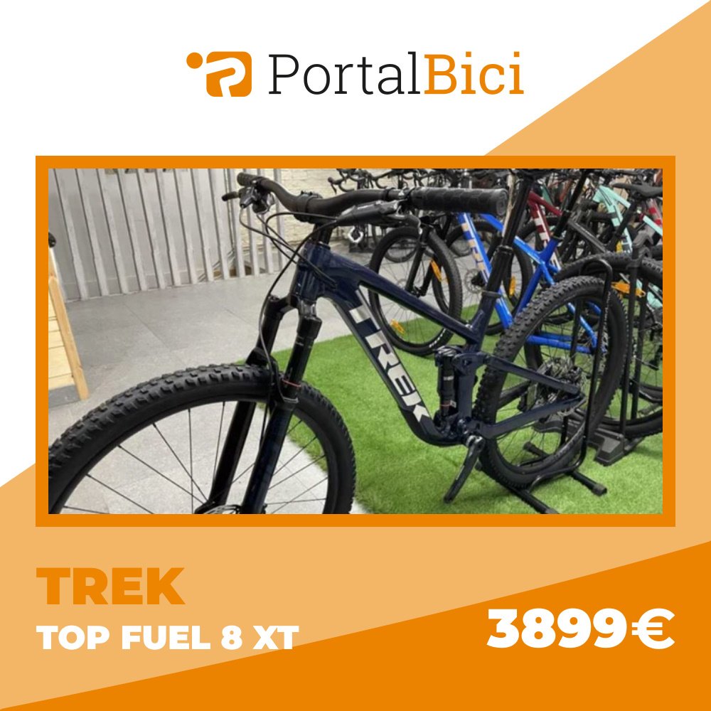 PortalBici's tweet photo. 💣 TREK TOP FUEL 8 XT
TREK Top Fuel 8 XT, modelo 2022, color Mulsanne Blue ‼Cómprala en PortalBici‼
🛒 https://t.co/GWILEWsNvD
✅ Bicicleta de montaña
✅ Cuadro de aluminio
✅ Ruedas de 29 Bontrager
✅ Talla M
✅ Cambio Shimano Deore XT
#trek #trekbikes #trektop https://t.co/LisYZOUT6l