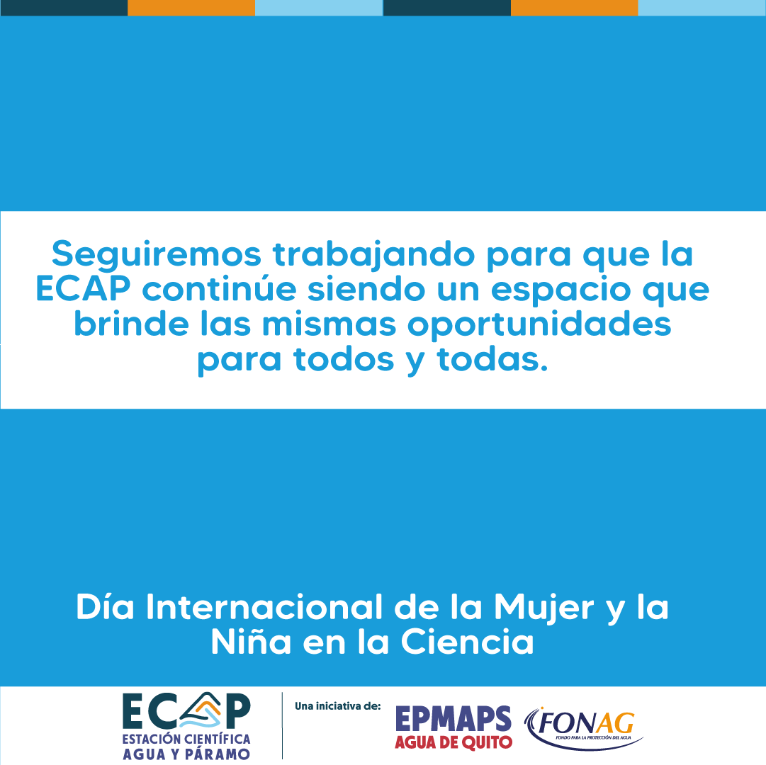 fonag's tweet photo. ¡La ciencia no tiene género!

La Estación Científica Agua y Páramo-ECAP, iniciativa de @aguadequito y #FONAG, se enorgullece de apoyar y aportar a la investigación de mujeres en diferentes ramas científicas. 

#MujeresEnLaCiencia https://t.co/IzFFsaAvks