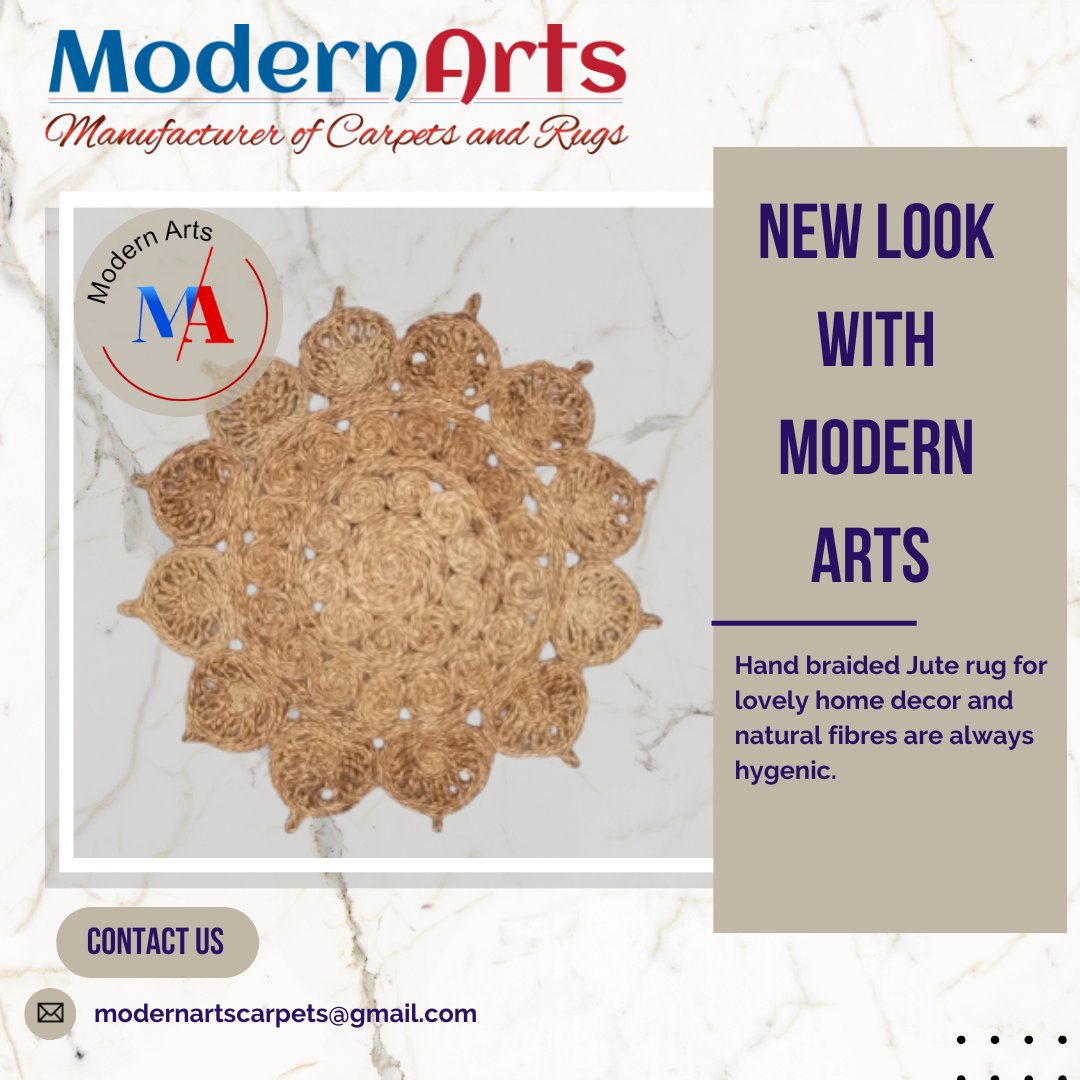 Multi_Market_'s tweet photo. Jute is always a natural product, it's natural Fibre is more durable &amp; easy to vacuum.Choose best option for indoor &amp; outdoor
Order a custom made carpet at a affordable cost
For more information DM us or E-Mail on
modernartscarpets@gmail.com
#multimarket #modernarts #jutecarpet https://t.co/Uqwz6ILblo