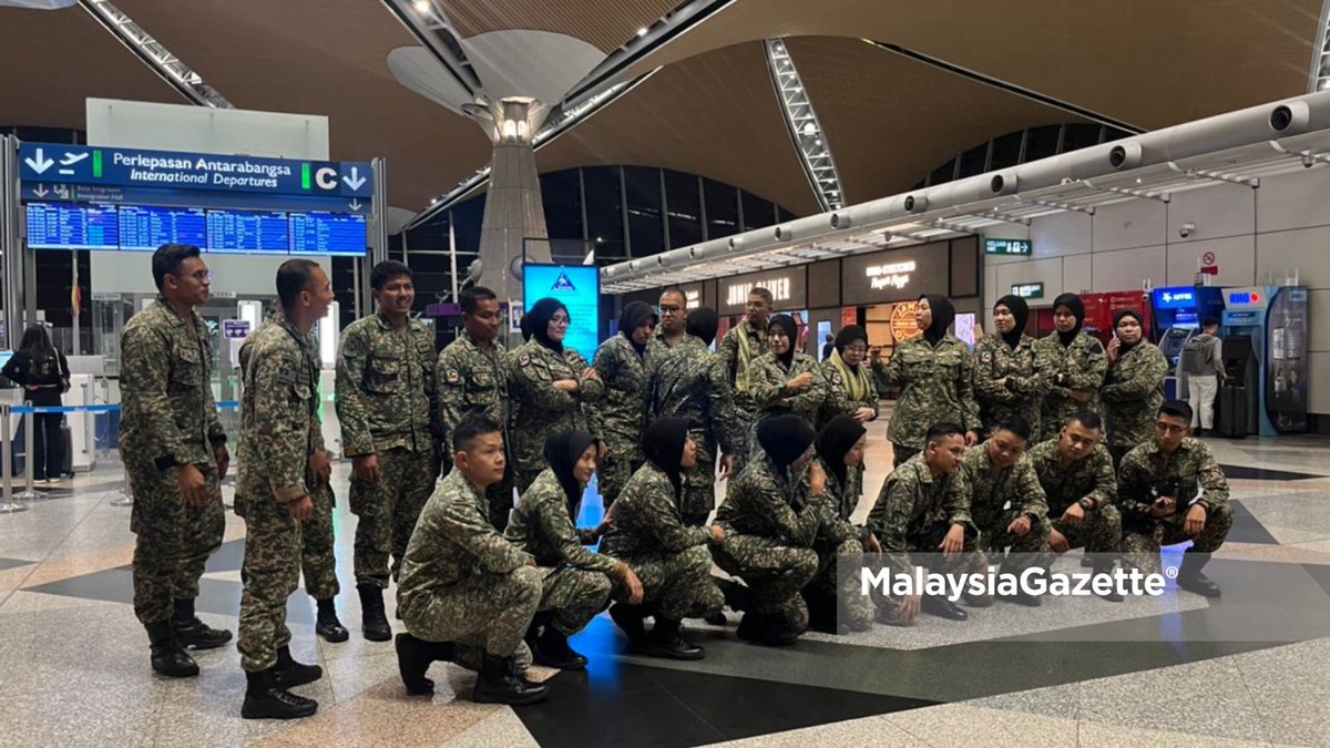 MalaysiaGazette's tweet photo. Sebahagian dari 41 anggota ATM dalam kumpulan terakhir Op Starlight (Operasi Pengendalian Hospital Medan Malaysia di Turkiye) bakal berlepas pada malam ini.
#malaysiagazette #mgnews #opstarlight #ATM https://t.co/IfEdReVoH3