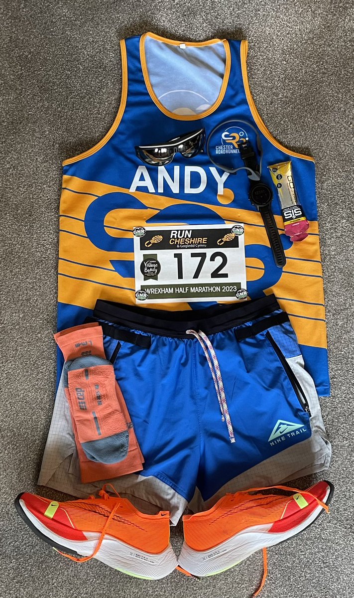 First #flatlay of the year, and first time doing my local Half Marathon #Wrexham #VillageBakery