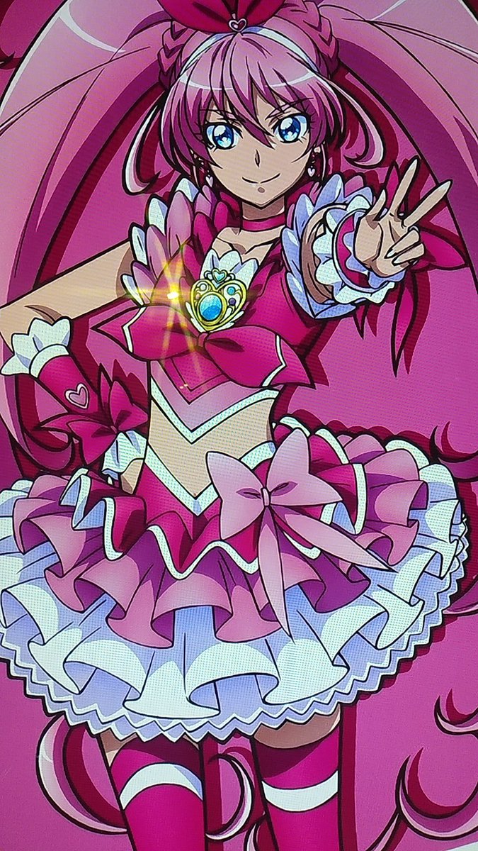 プリキュア「プリキュアバス停広告巡り、キュアメロディ。 」|沖庵のイラスト