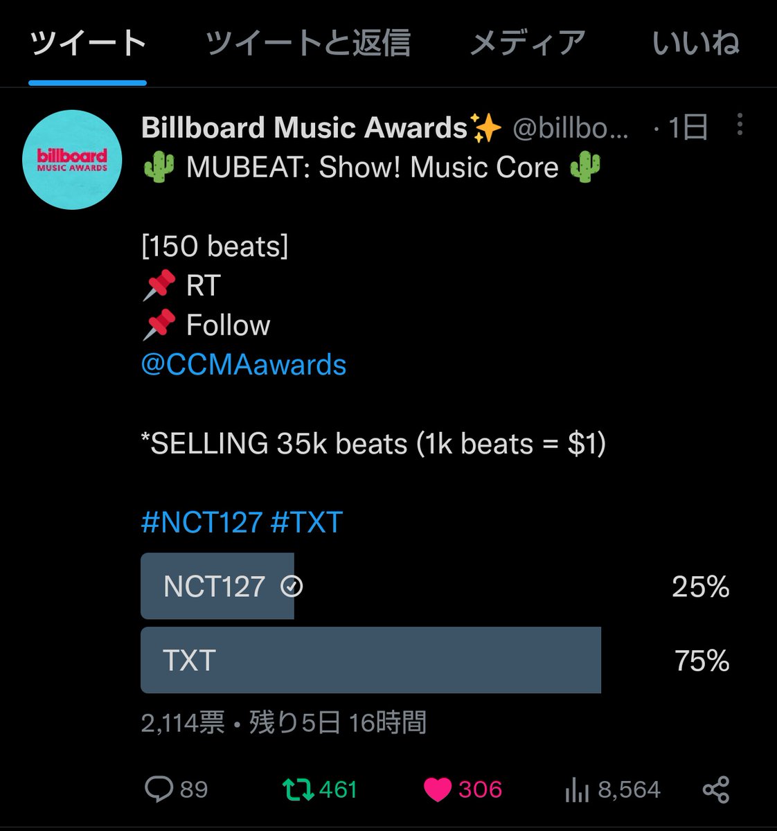 @billboard_BBMAs @CCMAawards Done for #NCT127
