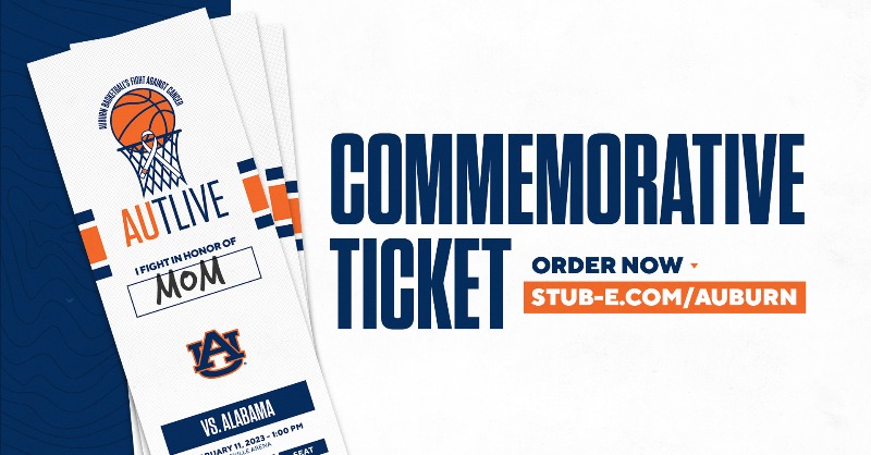 AuburnTigers's tweet photo. Are you looking for the perfect gameday souvenir?

Celebrate today's @AuburnMBB game with an OFFICIAL commemorative ticket stub. 

Each souvenir 🎟 includes an exclusive design, personalized seat locations, and a game recap. 

#WarEagle