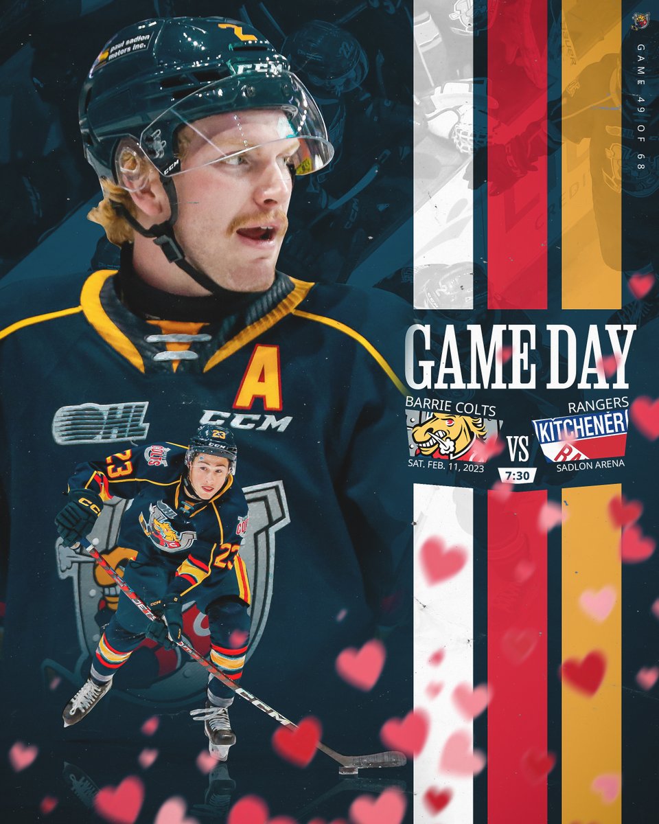 We got the Rangers in town for our Valentine's Day Game!

🆚 <a href="/OHLRangers/">Kitchener Rangers</a> 
⏰ 7:30 PM
🎟️ bit.ly/3laiyB4
💰 bit.ly/3BQHIsV

#GiddyUp