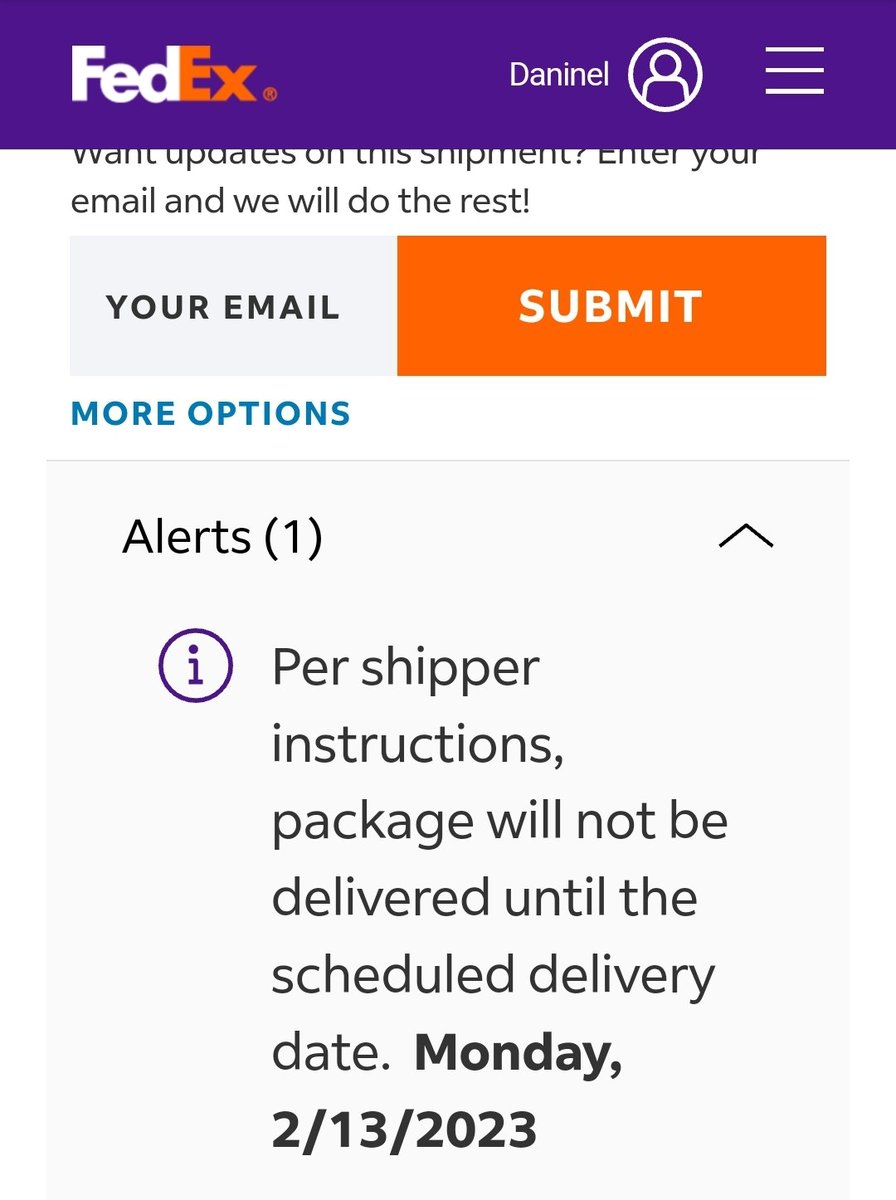 patriotsunite12's tweet photo. @SamsungMobileUS is throttling deliveries of its S23 line... has told @FedEx to hold deliveries til specific dates before delivery... see picture from FedEx tracking site...Why Samsung? https://t.co/w1AmHrps3Z