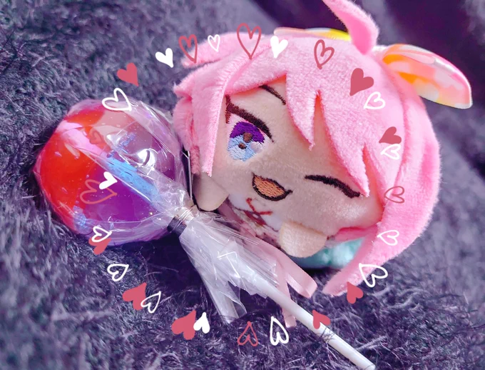 らむちゃにはらむちゃカラーのロリポップキャンドルをおみやげ(甘やかし) 