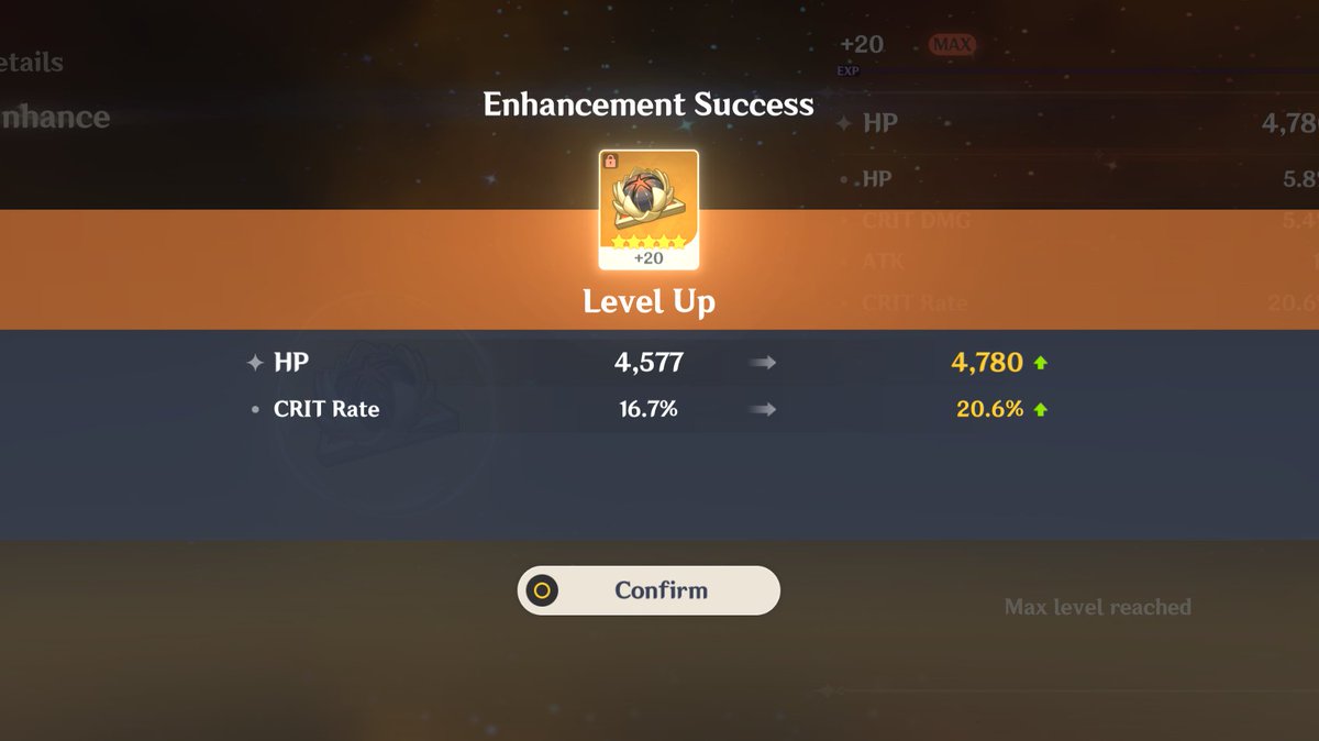 Snaily_uwu's tweet photo. OMIGASH THE CRIT RATE ON THIS #artifactluck #artifactflex #genshinimpact https://t.co/YklRnMEazu