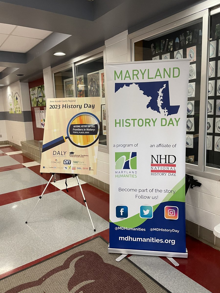 Frontiers in History - National History Day 2023. We are ready to greet our AACo student historians for a day of deep thinking! #AAPCSAwesome @AACountySchools @AACPS_CI