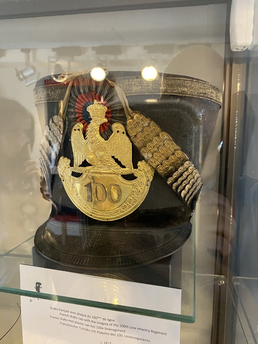 French shako cap with the insignia of the 100th Line Infantry Regt. Wellington Museum. Waterloo
#museum #army #musée #armée #war #napoleonic #medals #orders #médaille #reenactment #reenactor #premierempirefrançais #wellington #dukeofwellington #waterloo