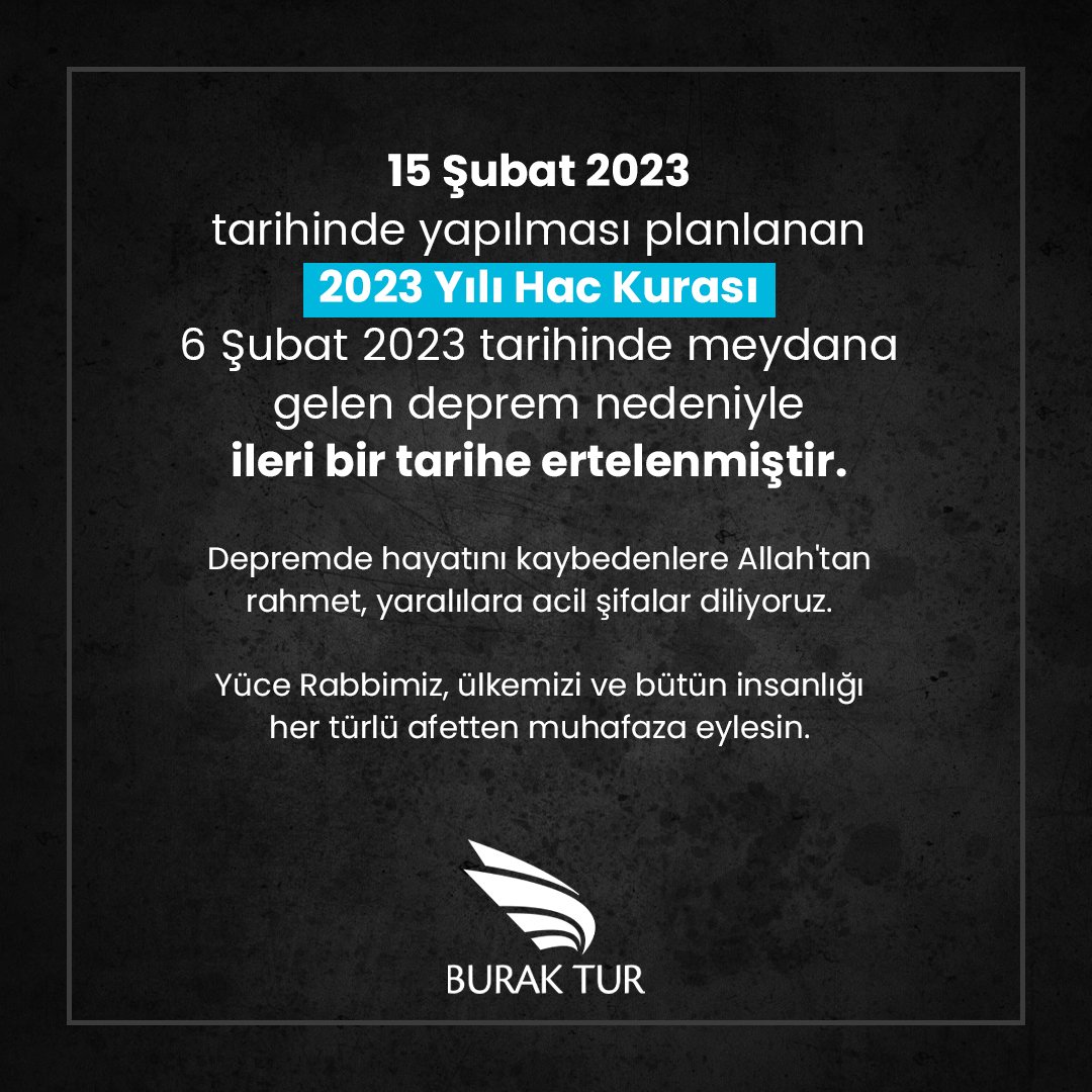 Depremde hayatını kaybedenlere Allah'tan rahmet, yaralılara acil şifalar diliyoruz.

Yüce Rabbimiz, ülkemizi ve bütün insanlığı her türlü afetten muhafaza eylesin.