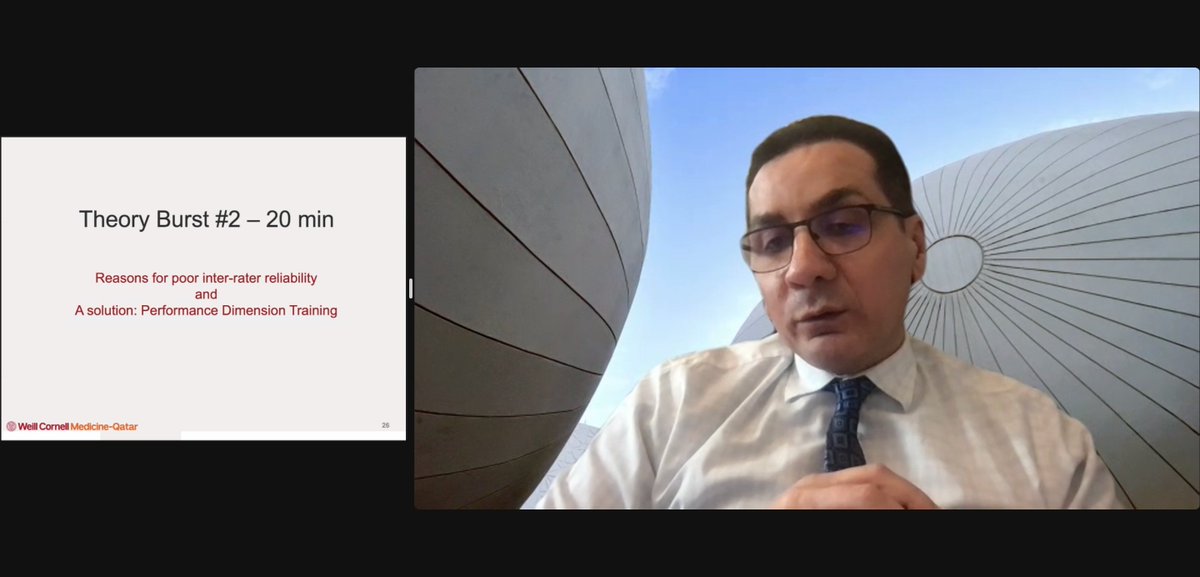cpd_wcmq's tweet photo. Dr. Rakab discusses poor inter-rater reliability amongst faculty, and what might lead to such inaccuracy - how do we standardise assessment of clinical efficiency in students?
#ACGME23 #FacultyDevelopmentProgram #competencybasedmedicaleducation #medicaleducation https://t.co/ZFb2xMXrd5
