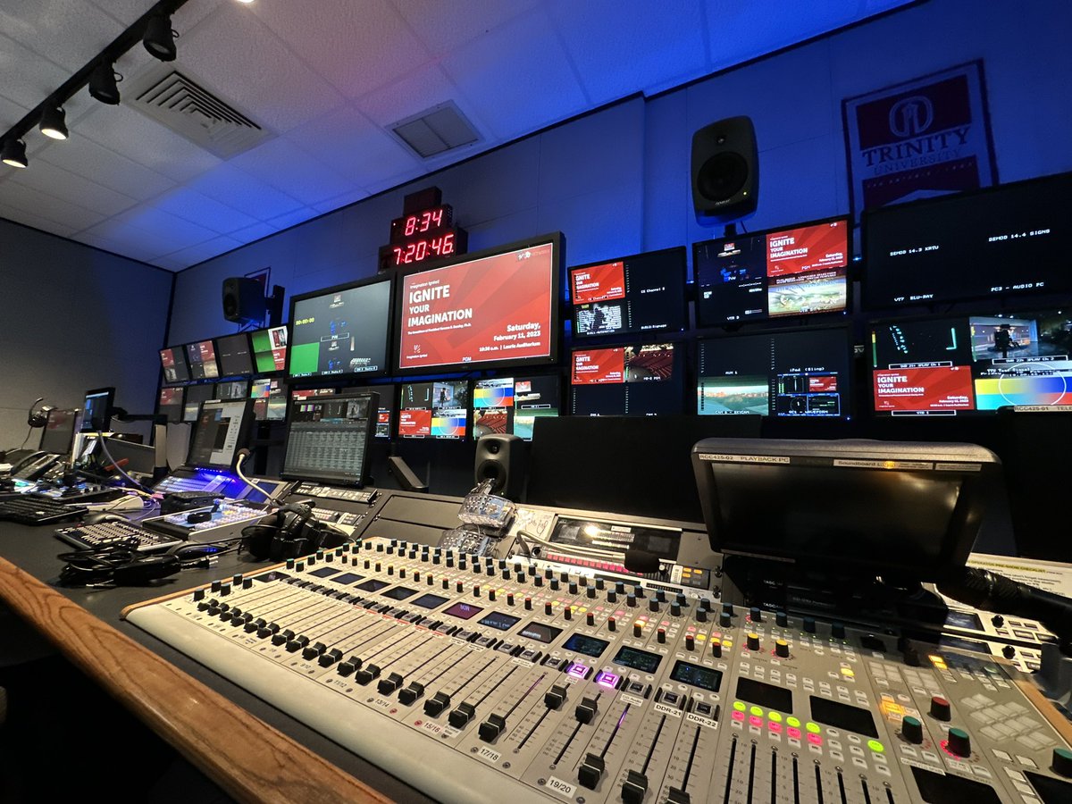 Big day today! The presidential inauguration at Trinity University! Our partners at Tiger TV helping make this happen!