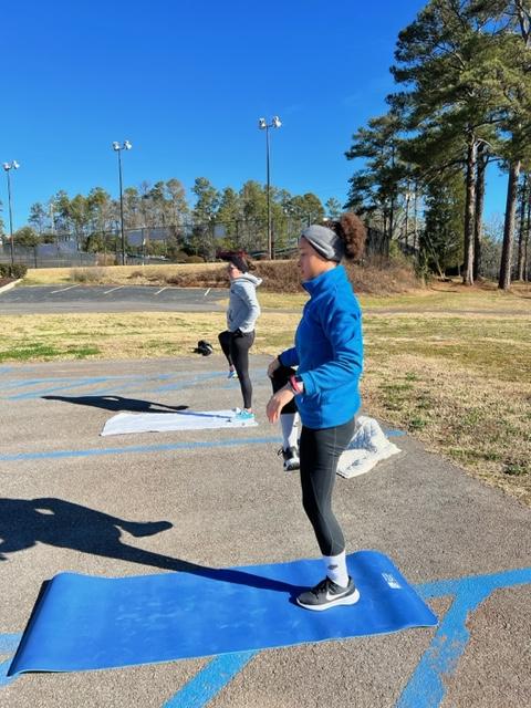 Not all fitness is equal, but ALL fitness is welcome! Some Patriot Challenge participants logged activity at the trampoline park, doing yoga, walking, and exploring the woods. What's your favorite way to #patriotchallenge?! 

There's still time to join at bit.ly/3HP6JYI