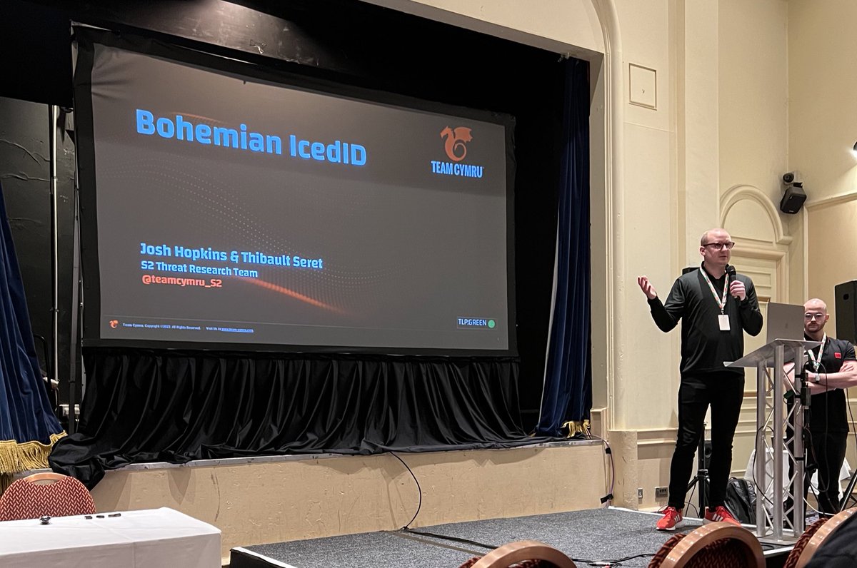 Kicking off the afternoon with <a href="/teamcymru_S2/">Team Cymru Research</a>  and Bohemian IcedID