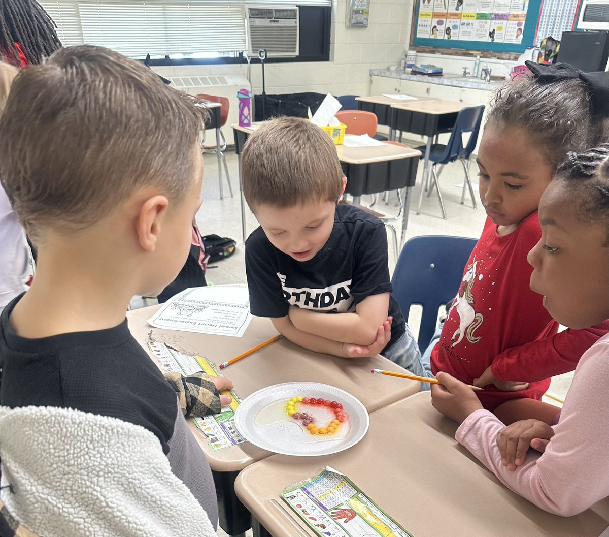 MsPurcell_3rd's tweet photo. Stem Day “Valentines Day Edition”. Sweet Heart Experiment. @HokeCoSchools @Scurlockbears @2ndgradeSBears https://t.co/nIoAbAkpKM