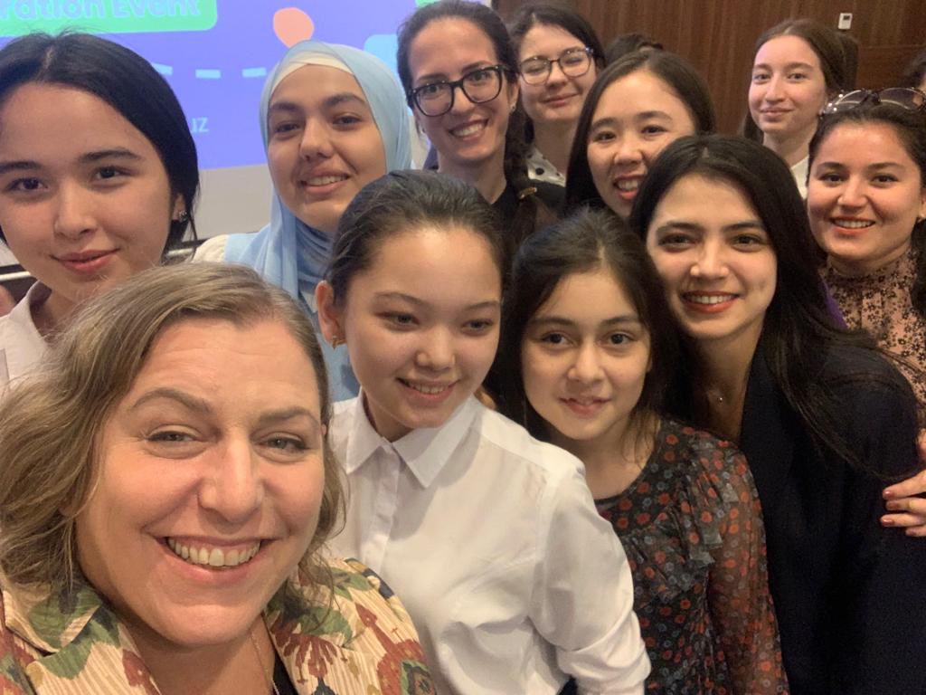 ZBenHillel's tweet photo. Today, on  #WomenInScienceDay, I am proud of @IsraelinUZ's ongoing support of bright, young 🇺🇿 ladies choosing #STEMeducation, striving to become leaders in #Uzbekistan's science and innovation 💪🏻 https://t.co/7SfNyUS9JL