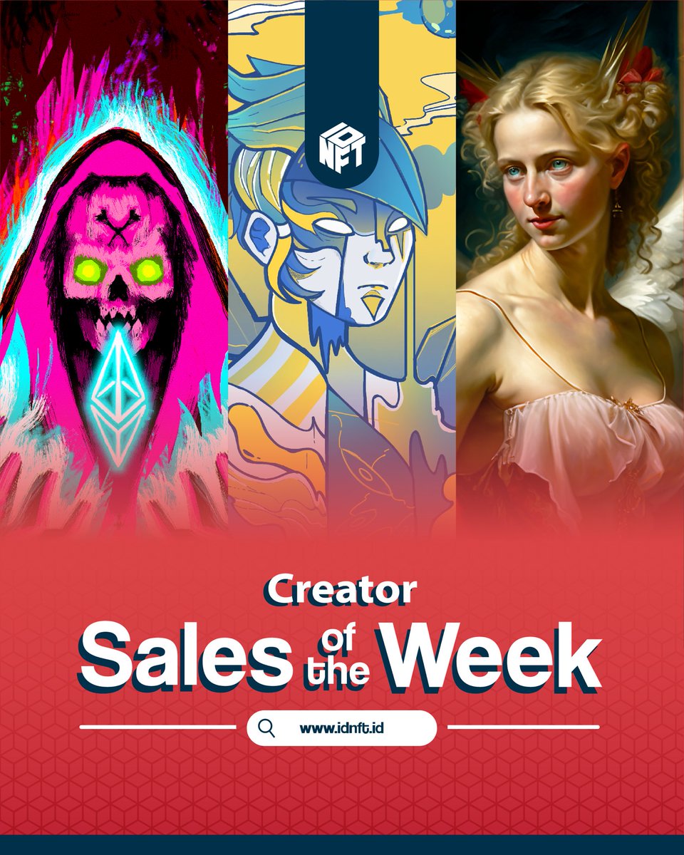 idnft_'s tweet photo. Hi fams! 🚨
Ini dia beberapa kreator NFT yang berhasil melakukan penjualan minggu kemarin di CREATOR SALES OF THE WEEK!
Selamat untuk @AQMALAMQA @galangferm @Mythotype 🥳
Yuk intip profil dan karya-karya keren dari mereka!
#IDNFT #CreatorSalesoftheWeek https://t.co/HOUXJFvuJl